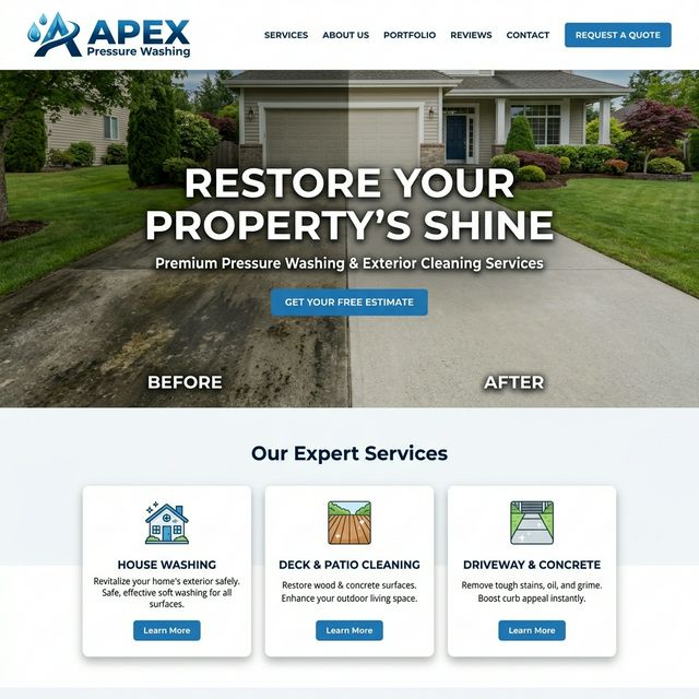 Apex Wash Co. - Pressure Washing website
